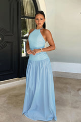 Sleeveless Backless Bodycon Maxi Dress