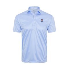 Virginia Semi-Spread Collar Polo Blue Houndstooth