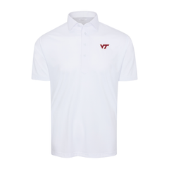 Virginia Tech Semi-Spread Collar Polo White