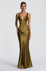 Atlanta Maxi Skirt - Deep Olive