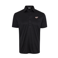 Virginia Tech Semi-Spread Collar Polo Black