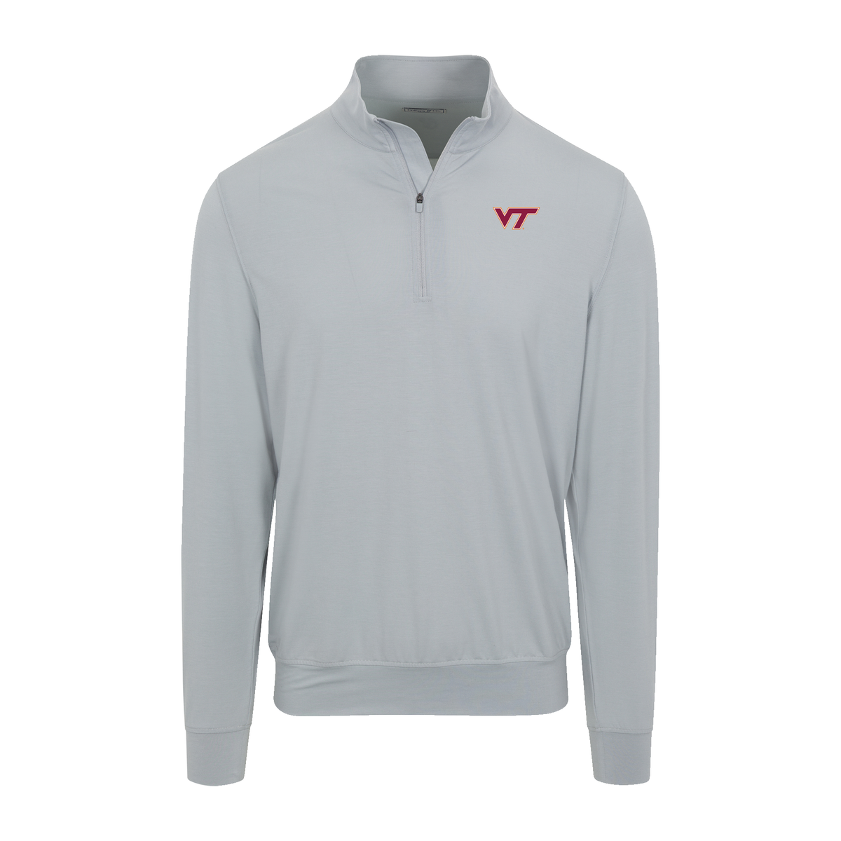 Virginia Tech Velocity Performance Quarter Zip Light Grey