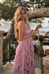 Elegant Backless Party Maxi Dress